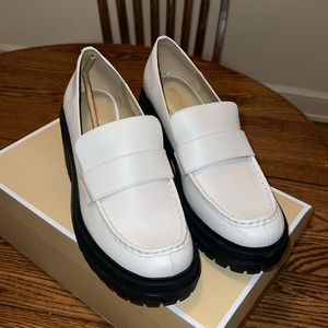 Micheal Kors Rocco Heeled Loafer Lt Cream